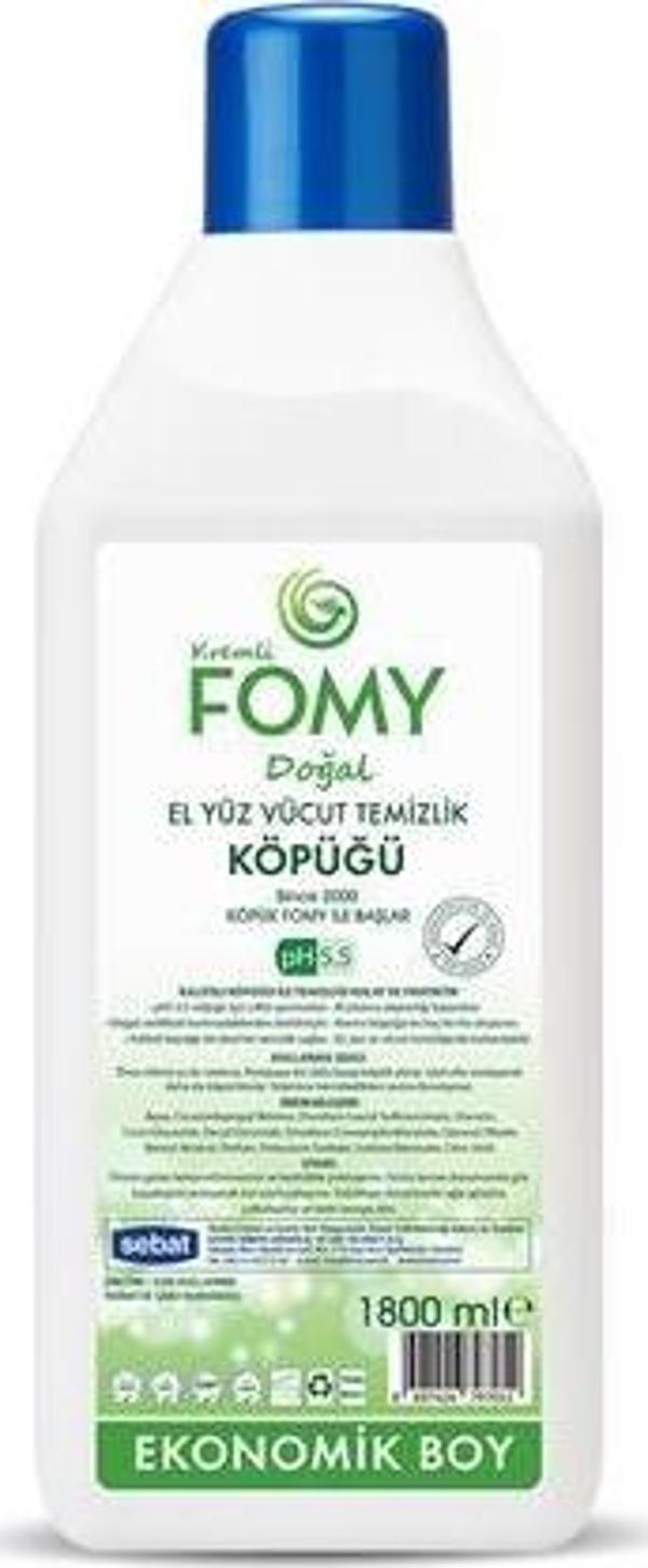 FOMY Doğal ve Narin El Temizleme Köpüğü - Özenle Hazırlanmış Nemlendirici Yenileyici Formül 1800ml - Image 1