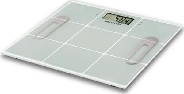Aprilla Abs-1060 Vücut Yağ Ölçerli Dijital Cam Baskülü Beyaz - Image 1