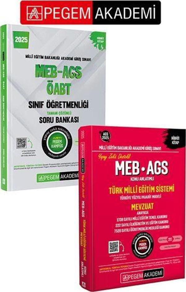 PEGEM AKADEMİ 2025 MEB-AGS-ÖABT Sınıf Öğretmenliği Tamamı Çözümlü Soru Bankası  + 2025 MEB-AGS Konu - Pegem Akademi Yayıncılık - Image 1