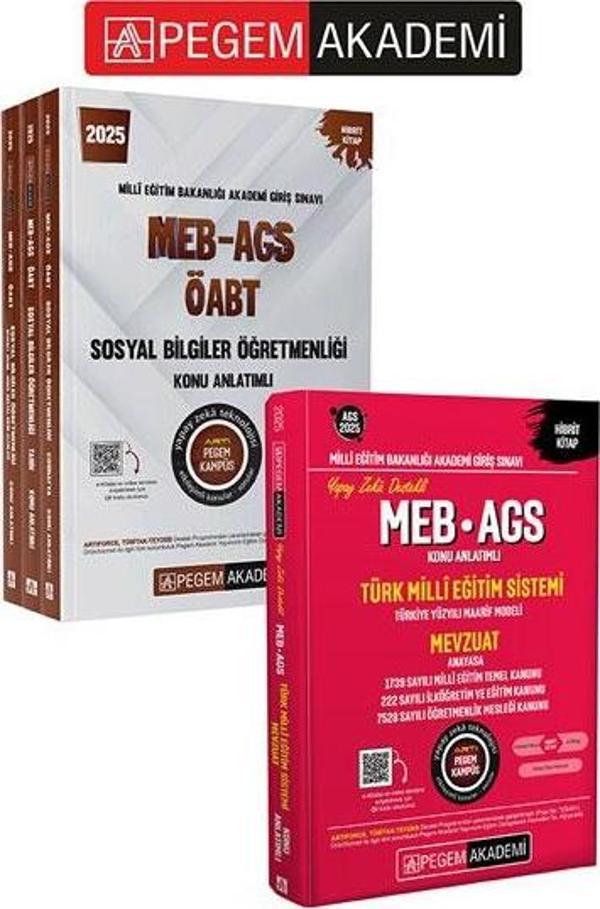PEGEM AKADEMİ 2025 MEB-AGS-ÖABT Sosyal Bilgiler Konu Anlatımlı  + 2025 MEB-AGS Konu Anlatımlı Türk M - Pegem Akademi Yayıncılık - Image 1