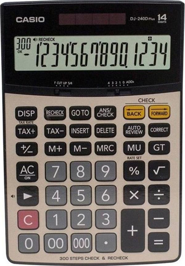 Casio Dj-240D Plus Yüzde Yapabilen İşlem Kontrollü Hesap Makinesi - Image 1