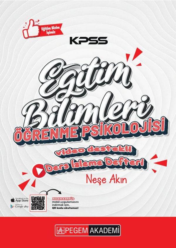 KPSS Eğitim Bilimleri Öğrenme Psikoloji Ders İzleme Defteri - Pegem Akademi Yayıncılık - Image 1