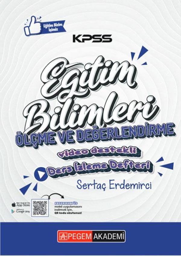KPSS Eğitim Bilimleri Ölçme ve Değerlendirme Ders İzleme Defteri - Pegem Akademi Yayıncılık - Image 1