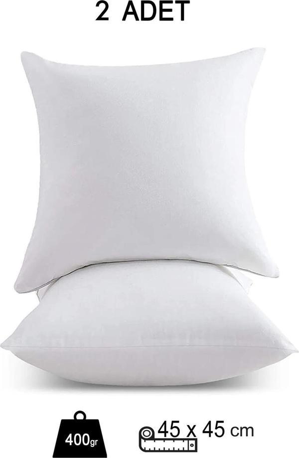 2 Adet Boncuk Silikon Kırlent İçi Yastık 400 Gr 45x45 Cm - Image 1