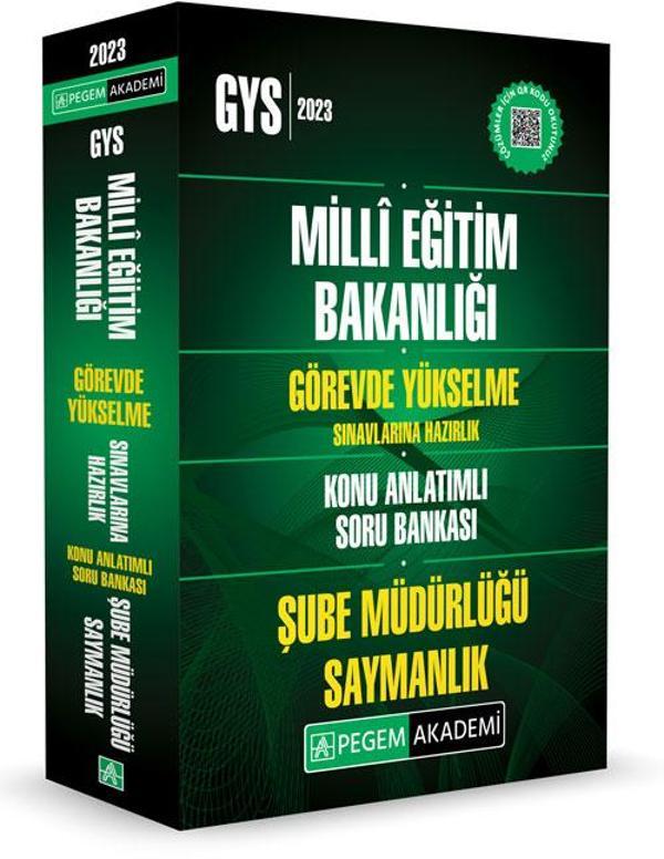 2023 MEB Görevde Yükselme Sınavlarına Hazırlık Konu Anlatımlı Soru Bankası ŞUBE MÜDÜRLÜĞÜ-SAYMANLIK - Pegem Akademi Yayıncılık - Image 1