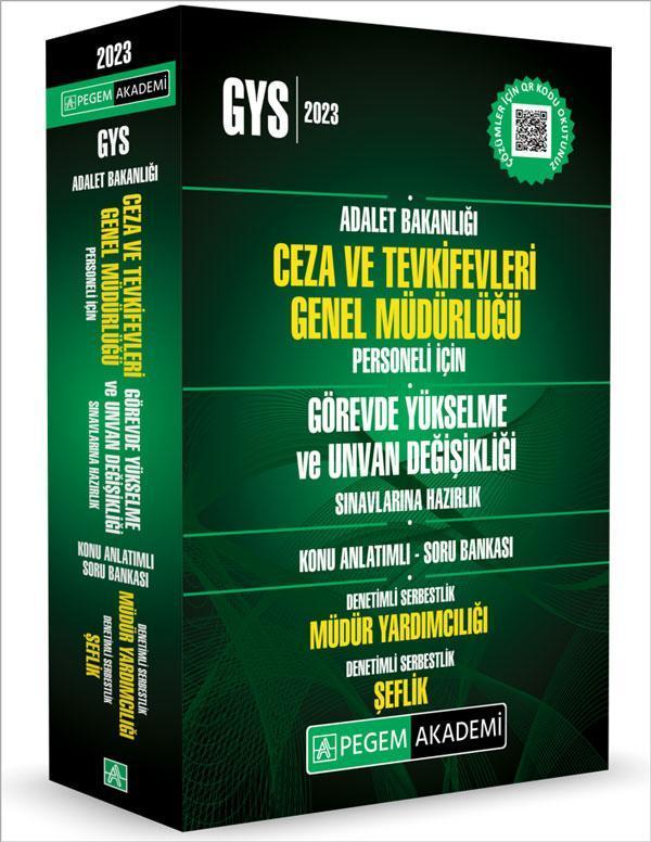 2023 Adalet Bakanlığı Ceza ve Tevkifevleri Genel Müdürlüğü Unvan Değişikliği Sın.Haz. Müdür Yardım. - Pegem Akademi Yayıncılık - Image 1