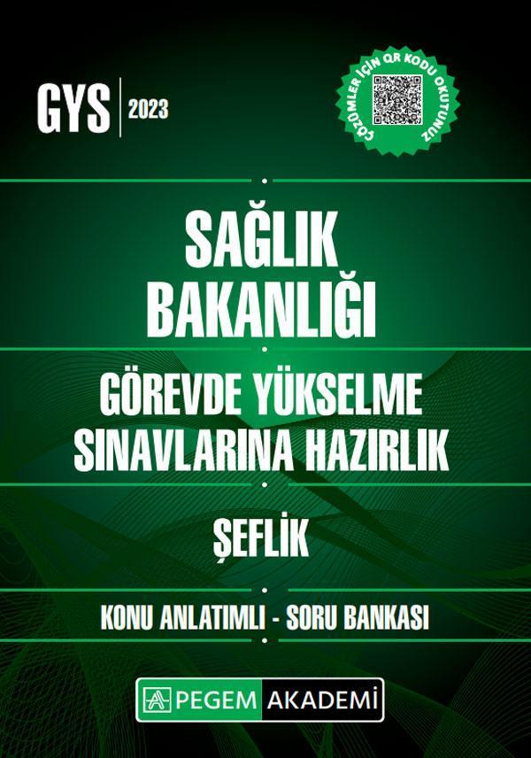 2023 Sağlık Bakanlığı Görevde Yükselme Sın. Haz. Şeflik Konu Anlatımlı Soru Bankası - Pegem Akademi Yayıncılık - Image 1