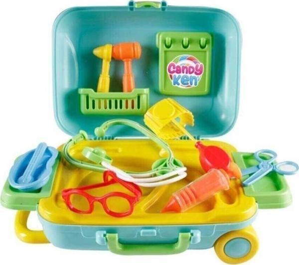 Dede Oyuncak 03482 Doktor Set Eğitici Tekerlekli Bavul 15 Parça - Image 1