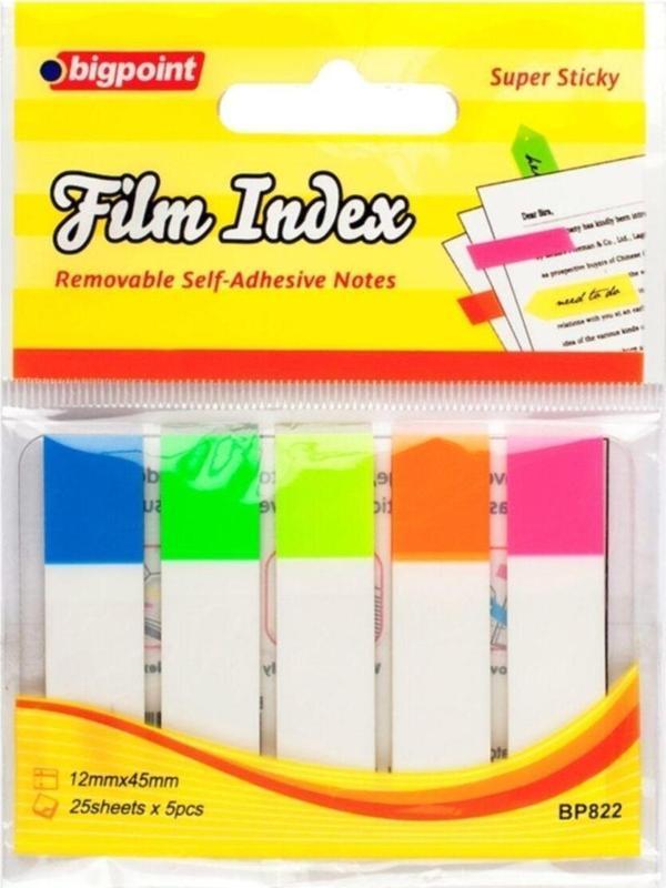 Bigpoint Yapışkanlı Film Index 5 Renk Beyazlı - Image 1
