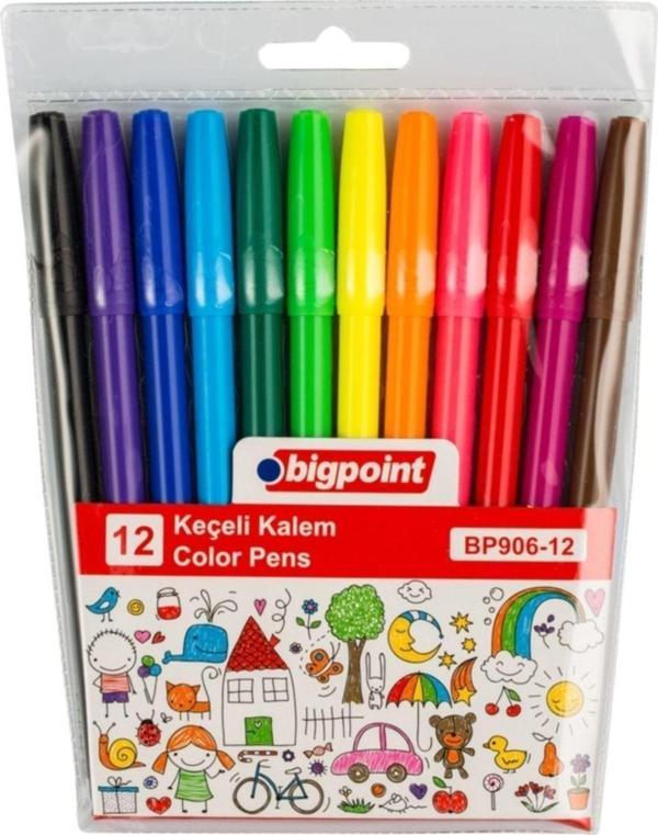 Bigpoint Keçeli Kalem 12'Li Set 12'Li Paket - Image 1