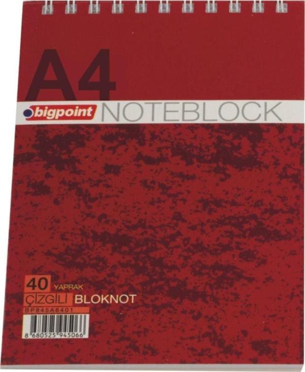 Bigpoint A4 Bloknot 40Yp Çizgili Bp845 - A4 - 40 - 1 - Image 1