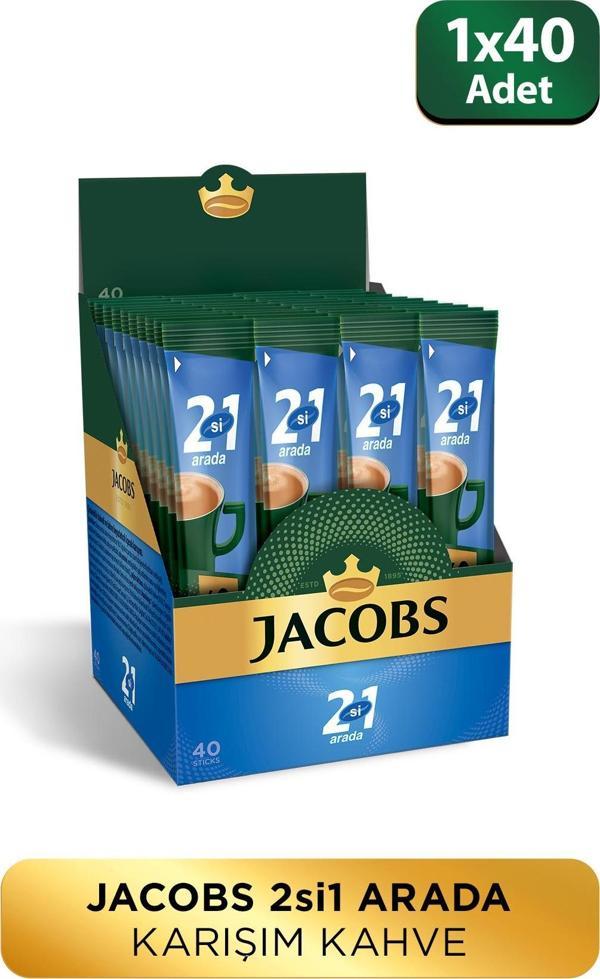 Jacobs 2'si 1 Arada Karışım Kahve 40'lı Kutu - Image 1