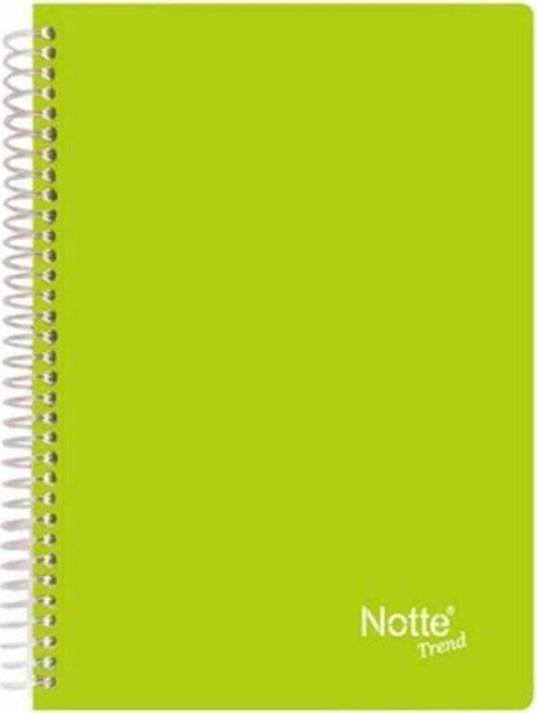Notte A4 120 Yaprak Plastik Kapak Spiralli Kareli Defter - Image 1