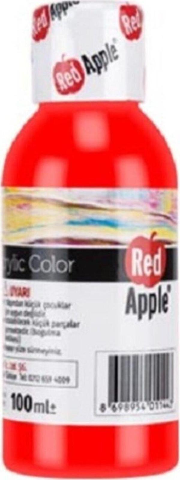 Red Apple Akrilik Boya Kırmızı 100 Gr. Ra110 - 12 - Image 1