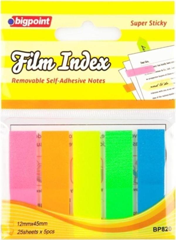 Bigpoint Yapışkanlı Film Index 5 Renk 30'Lu Paket - Image 1