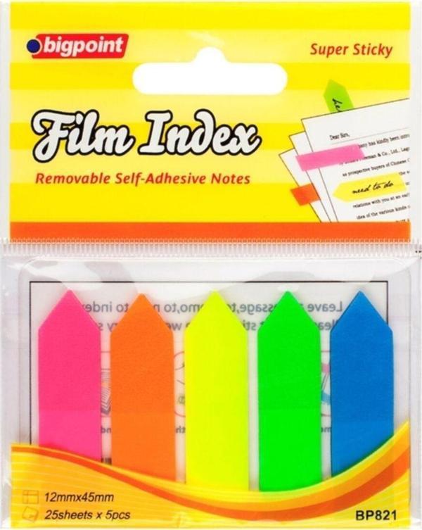 Bigpoint Yapışkanlı Film Index Ok 5 Renk 30'Lu Paket - Image 1