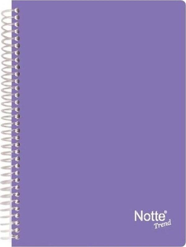 Notte A6 80/4 Plastik Kapak Spiralli Trend Bloknot Defter - Image 1