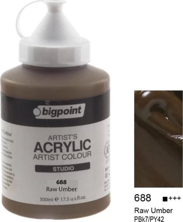 Bigpoint Akrilik Boya 500 Ml Raw Umber 688 - Image 1