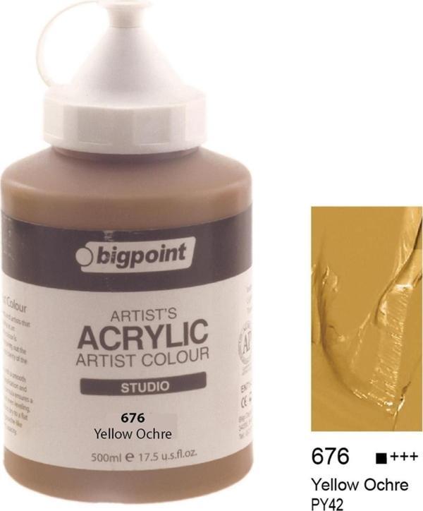 Bigpoint Akrilik Boya 500 Ml Yellow Ochre 676 - Image 1