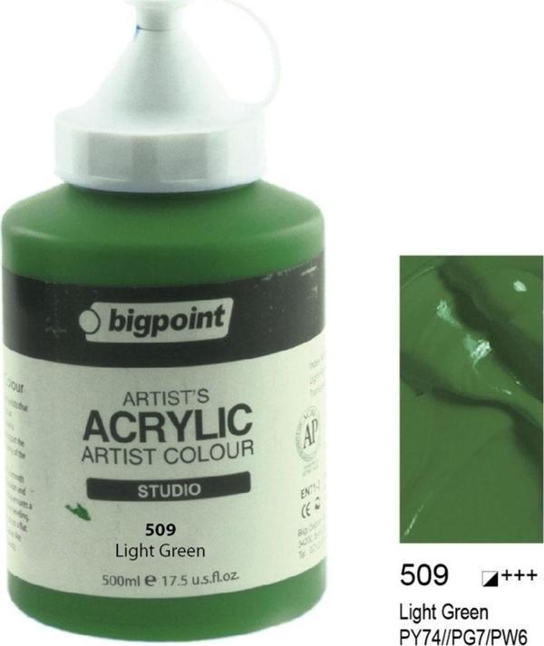 Bigpoint Artist'S Studio Akrilik Boya Heavy Body 500Ml Light Green 509 - Image 1