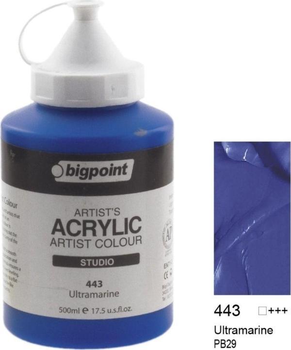 Bigpoint Artist'S Studio Akrilik Boya Heavy Body 500Ml Ultra Marine 443 - Image 1