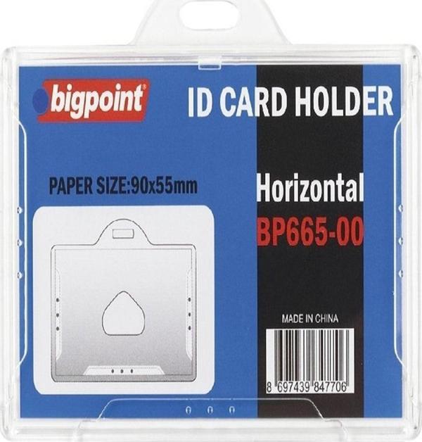 Bigpoint Kart Kabı Yatay Şeffaf 90X55Mm 10`Lu Paket - Image 1