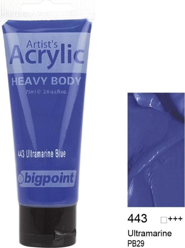 Bigpoint Akrilik Boya 75 Ml Ultramarine Blue 443 - Image 1