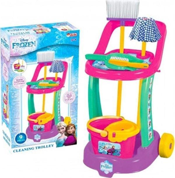 Dede Oyuncak 03596 Frozen Temizlik Arabası Aksesuarlı 9 Parça - Image 1