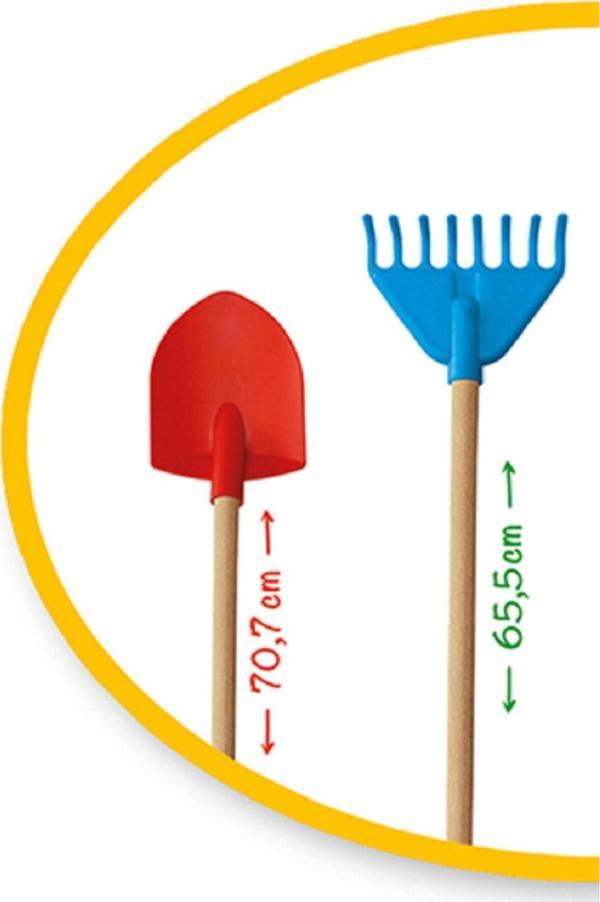Dolu Oyuncak 2'Li Tırmık Ve Kürek 2 Li Set Kırmızı - Mavi 2+ Yaş Çok Renkli - Image 1