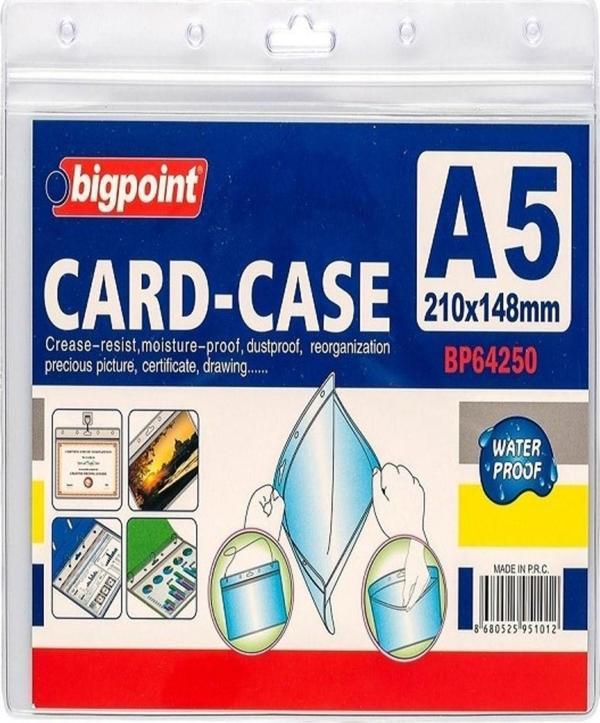 Bigpoint Kilitli Kart Poşeti Yatay A5 (210X148Mm) 10`Lu Paket - Image 1