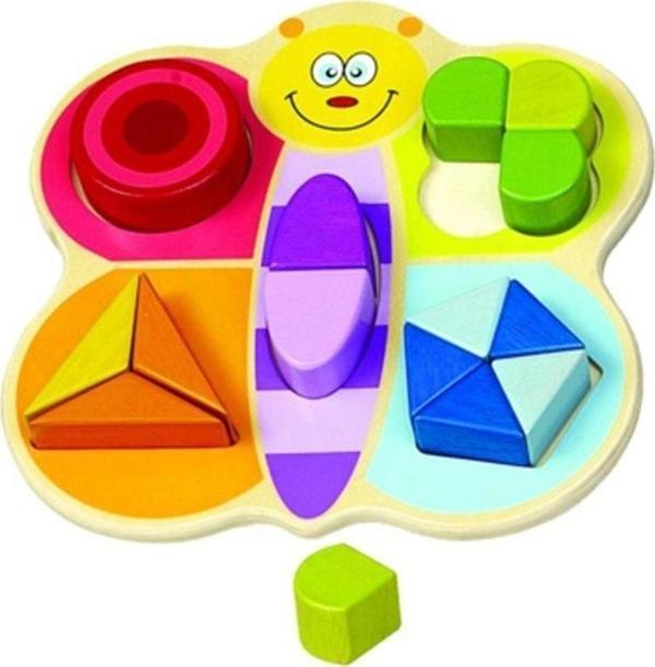Bigpoint Geseus Eğitici Ve Öğretici Sağlıklı Ahşap Geometrik Şekilli Bloklar 15 Parça - Image 1