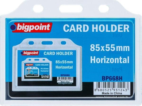 Bigpoint Kart Kabı Akrilik Sert Yaka Kartı Yatay 85X55 Mm. 1 Adet - Image 1