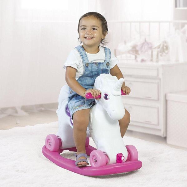 Dolu Oyuncak Unicorn Sallanan Tekerlekli At - Image 1