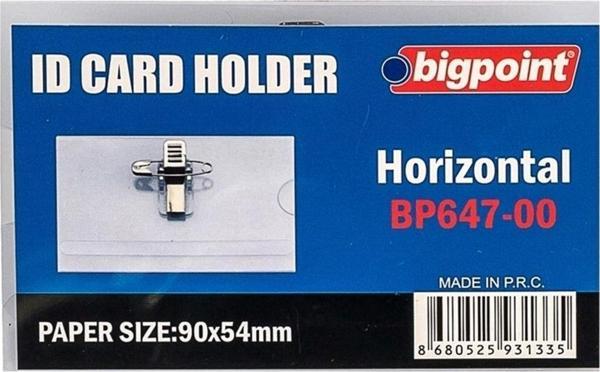 Bigpoint Iğneli Yaka Kartı 90X54Mm 50'Li Poşet - Image 1