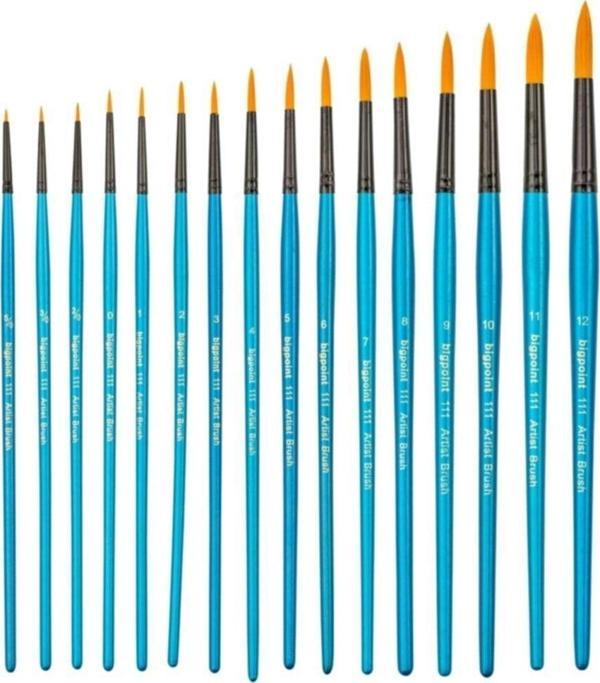 Bigpoint 111 Serisi Golden Sentetik Kıl Yuvarlak Fırça (16 Lı Set) - Image 1