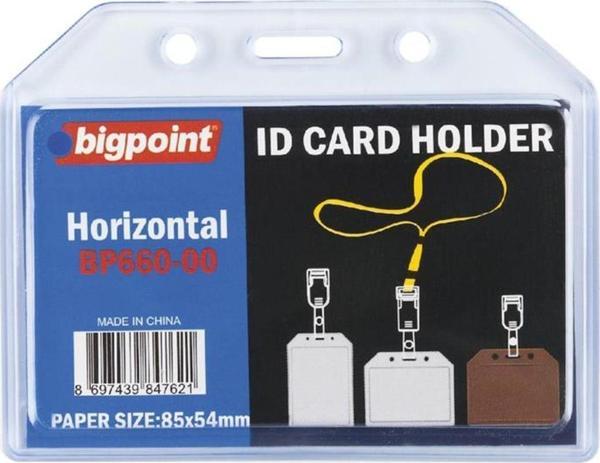 Bigpoint Kart Kabı Yaka Kartı Yatay Şeffaf 85X54Mm 50 Li Paket - Image 1