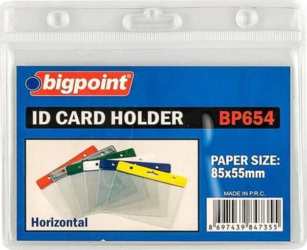 Bigpoint Kart Poşeti Yaka Kartı Yatay Seffaf 85 X 55 Mm 100 Lü - Image 1