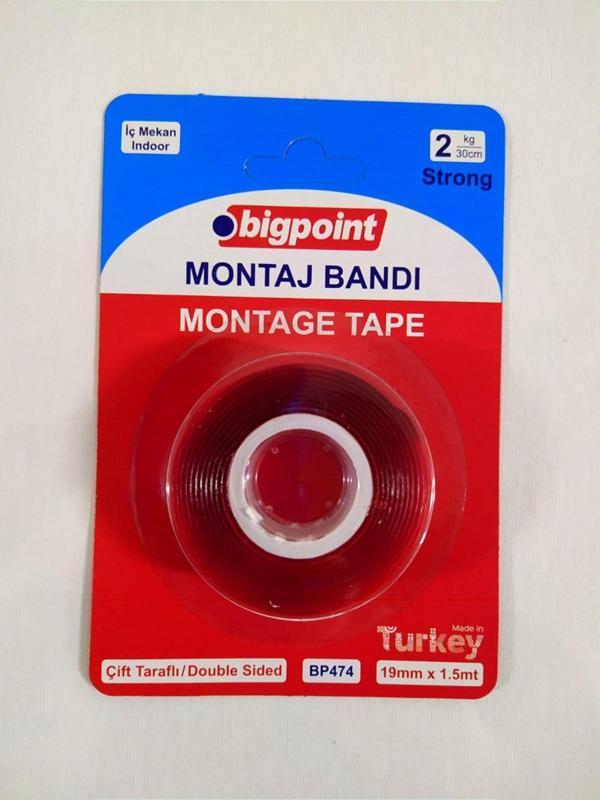 Bigpoint Montaj Bandı İç Cephe 19 Mm. X 1,5 Metre 10 Kg. Bant - Image 1
