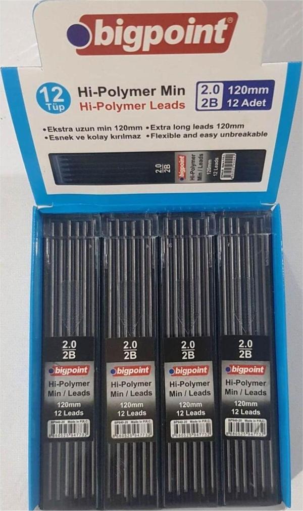 Bigpoint Kalem Ucu (Min) 2Mm 2B 120Mm 12 Li 144 Adet Min Teknik Ve Sanatsal - Image 1