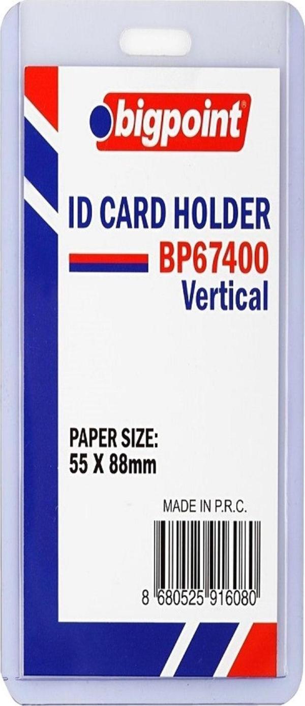 Bigpoint Kart Kabı Dikey Şeffaf 55X88Mm 100`Lü Paket - Image 1