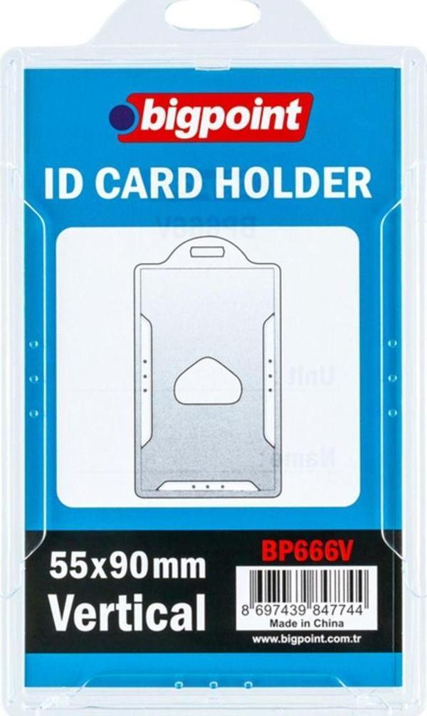 Bigpoint Kart Kabı Dikey Şeffaf 55X90Mm 100`Lü Paket - Image 1