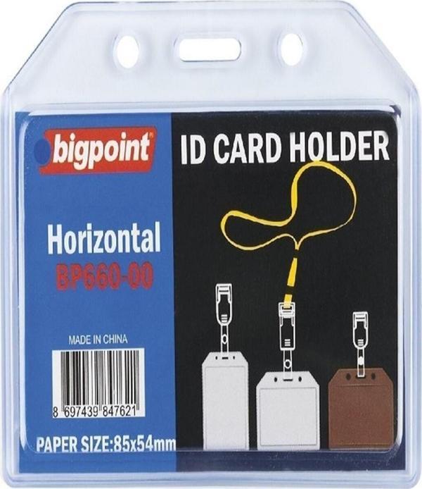 Bigpoint Kart Kabı Yatay Şeffaf 85X54Mm 5`Li Paket - Image 1