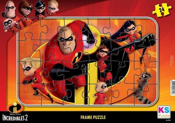 Ks Games Incredibles Family Inanilmaz Aile 2 Frame Puzzle 24'Lü - Image 1