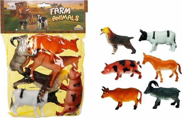 Sunman Crazoo Vahşi Hayvanlar 6'Lı Ve Farm Çiftlik Hayvanları 6'Lı Poşetli Set - Image 1