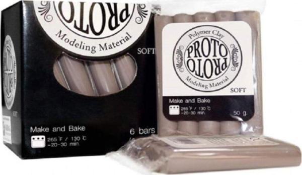 Proto Polimer Kil 50 Gram Açık Gri 6'Lı Kutu - Image 1