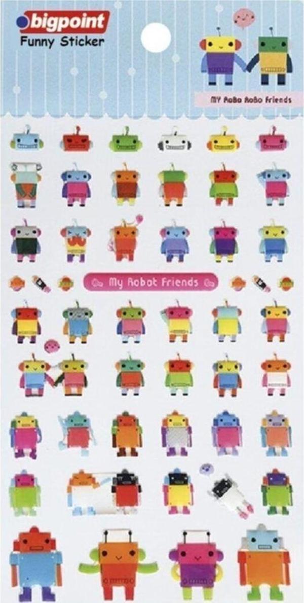 Bigpoint Sticker Kabartmalı Robot Arkadaşlarım - Image 1