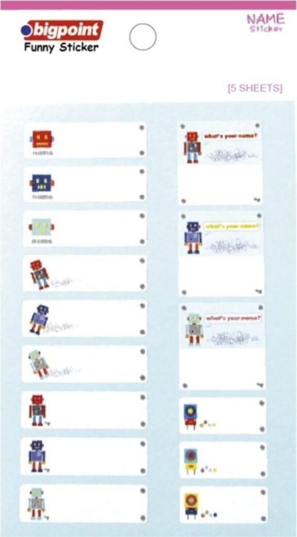 Bigpoint Sticker School Robotlar 5 Yaprak - Image 1