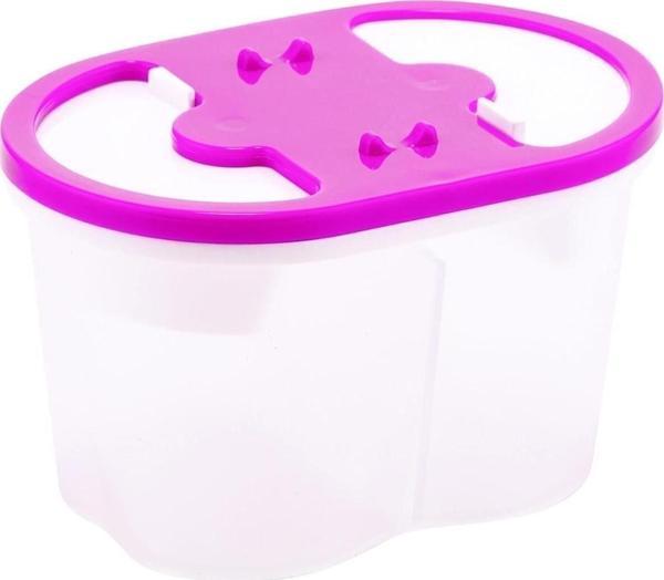 Bigpoint Fırça Yıkama Su Kabı 2 Bölmeli Pembe - Image 1