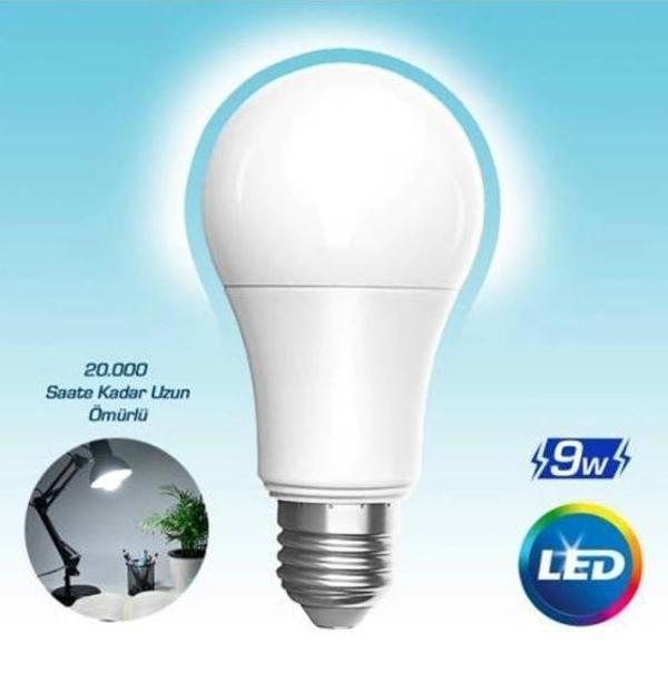 VOLTEK 9W Led Ampul E-27 Duylu Beyaz 6500K - Image 1