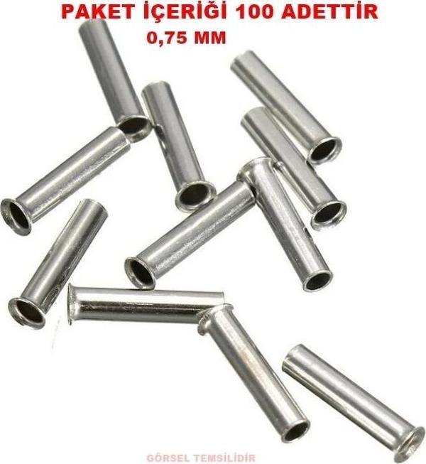 GWEST İzolesiz Kablo Yüksüğü 0,75mm e 10mm  (100 Li Pk.) - Image 1